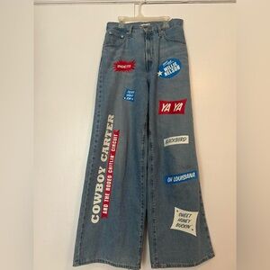 Cowboy Carter Custom Levi’s Cinch Baggy Jeans 1/1 - Size 28 - Glow in the dark